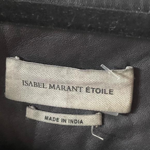 ISABEL MARANT ÉTOILE KADY NAVY LEATHER JACKET 36 Fr - Picture 2 of 3